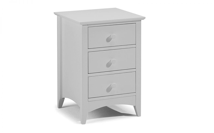 Cameo 3 Drawer Bedside Dove Grey